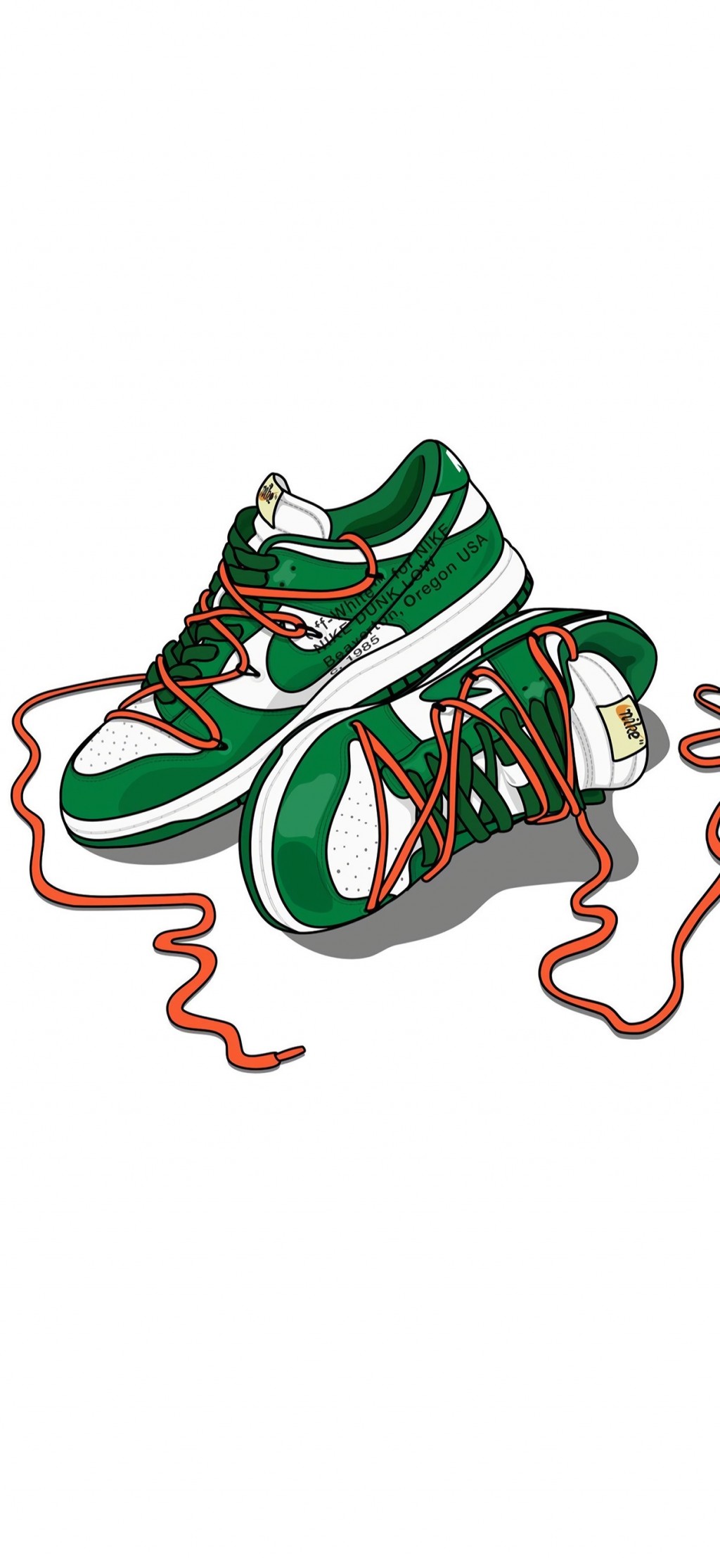 耐克时尚运动鞋系列插画手机壁纸