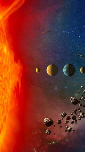 太阳系八大行星科技创意高清手机壁纸