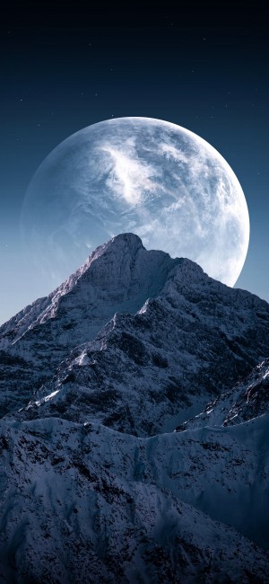超级月亮唯美风景手机壁纸
