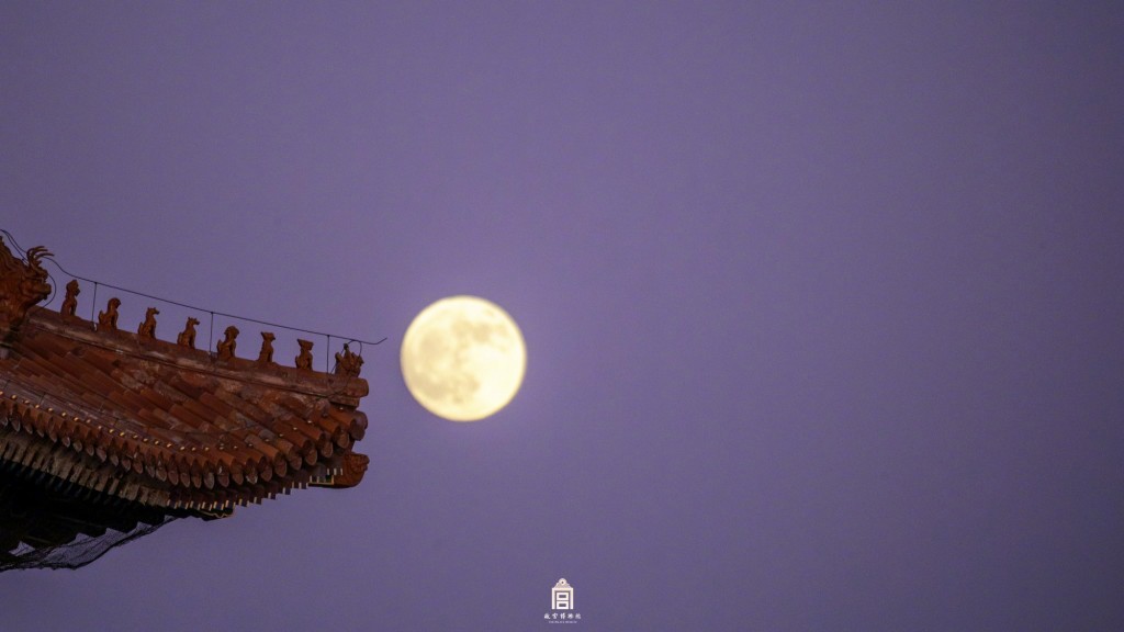 故宫博物院满月风景手机壁纸