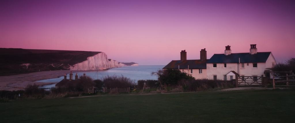 英国的七姐妹国家公园海边别墅小屋唯美壁纸