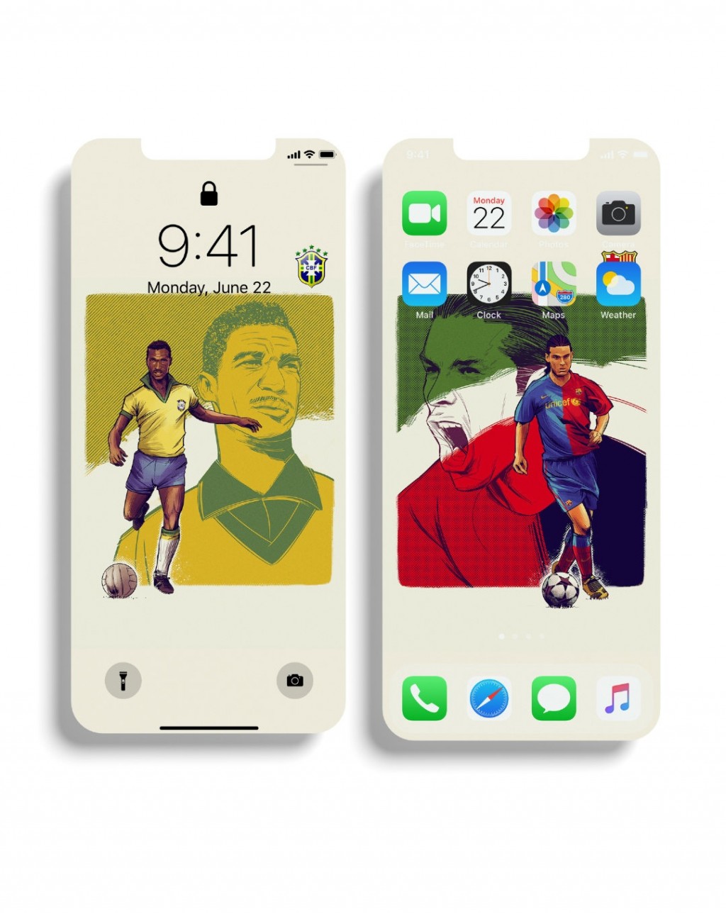 经典足球明星创意手机壁纸