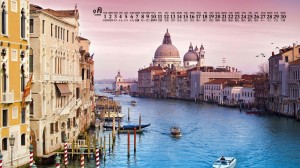 2020年9月威尼斯绝美景色日历壁纸