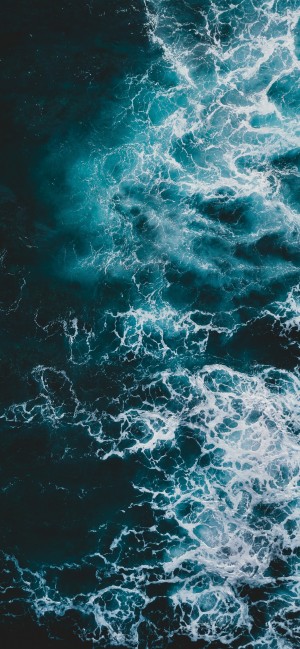 深邃大海海浪自然风景手机壁纸