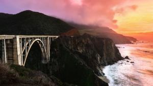 美国加州比克斯比大桥风景壁纸