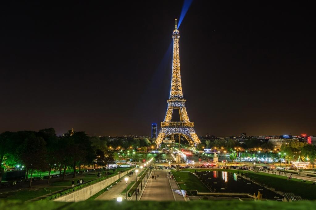 巴黎艾菲尔铁塔,晚上风景图片