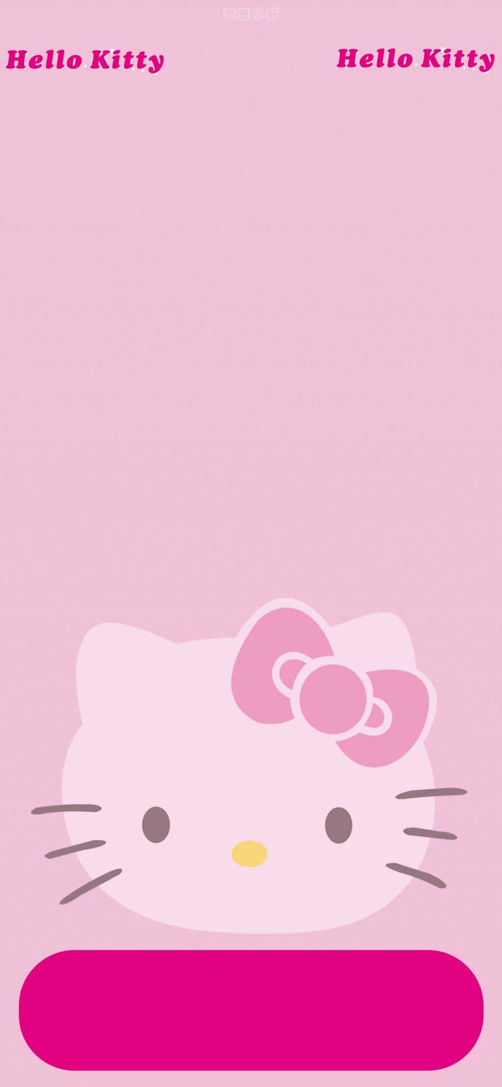 HelloKitty粉色可爱卡通锁屏壁纸