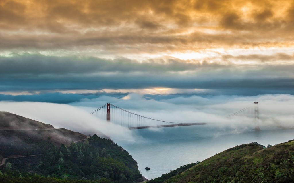 梦幻壮观的旧金山大桥美景