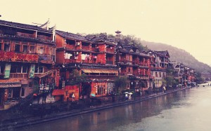 湖南凤凰古城复古旧照片
