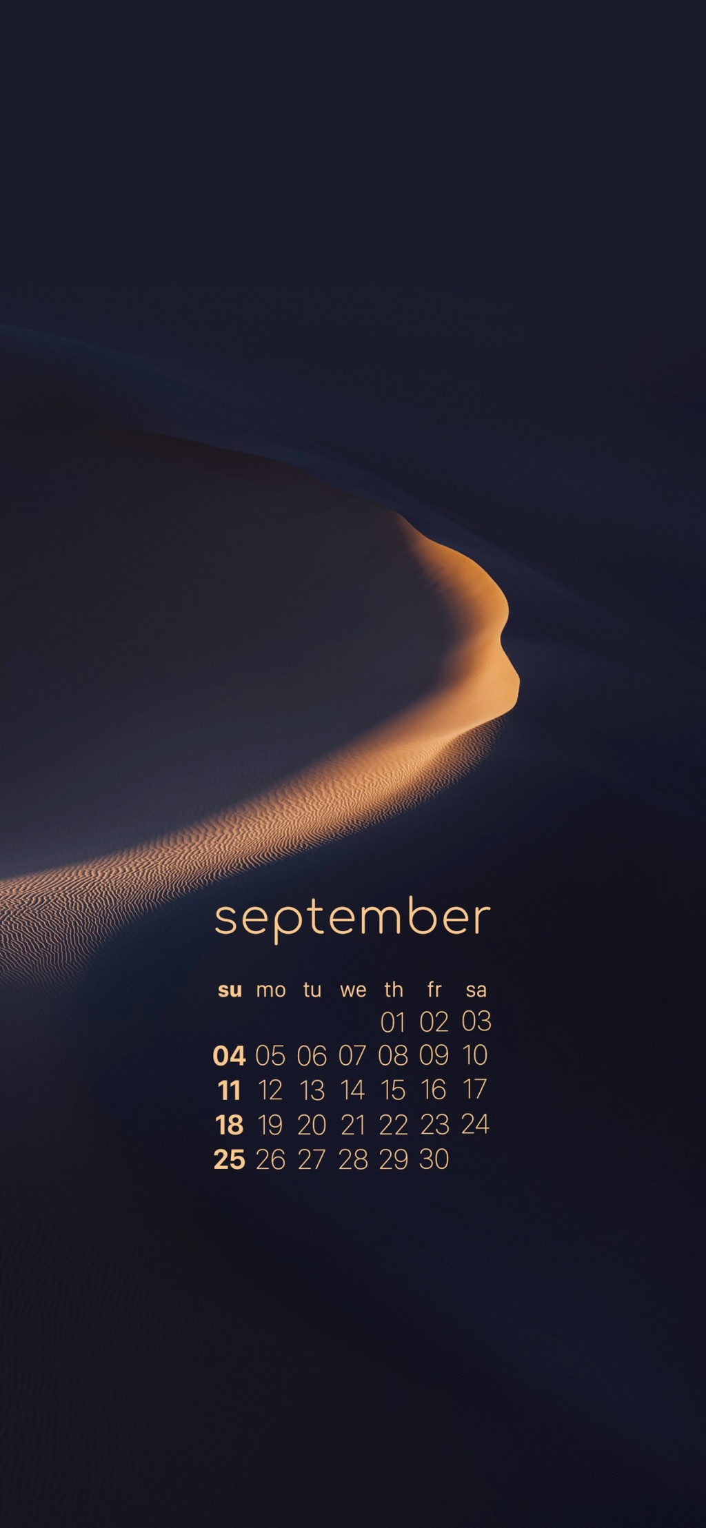 2022年9月唯美清新风景日历手机壁纸