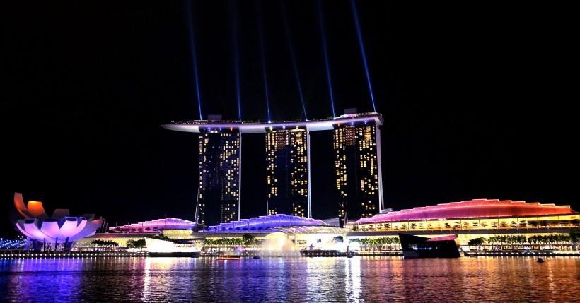 新加坡城市夜景写真