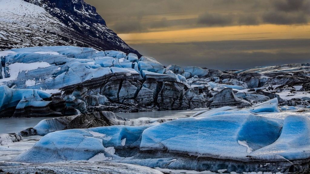 冰岛瓦特纳冰川美妙风景高清桌面壁纸