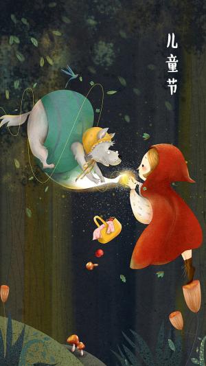 儿童节童话故事小红帽和狼外婆