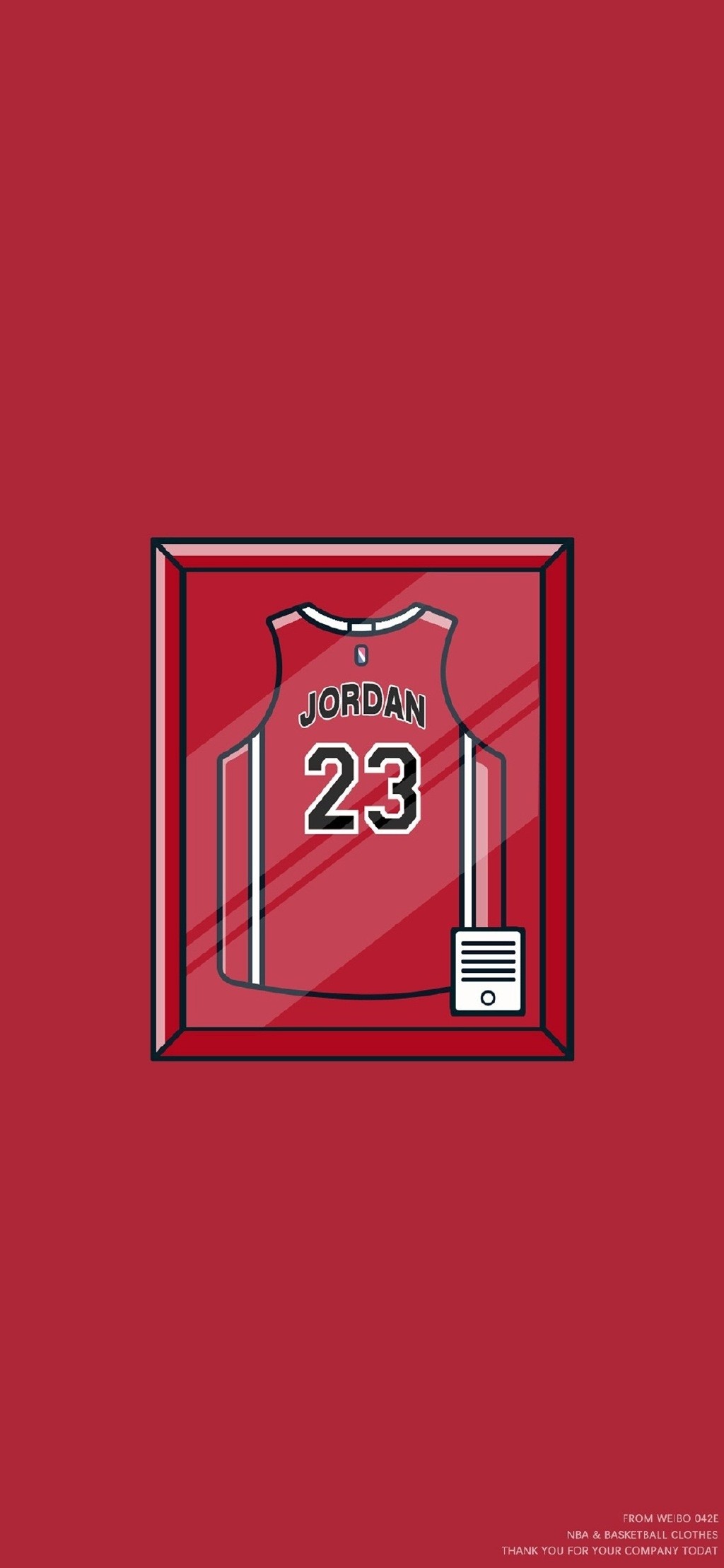 NBA球星球衣卡通手绘高清手机壁纸