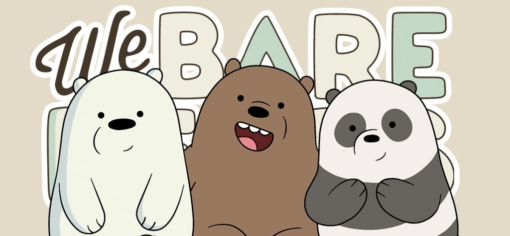 《咱们裸熊》三只小熊可爱插画锁屏壁纸