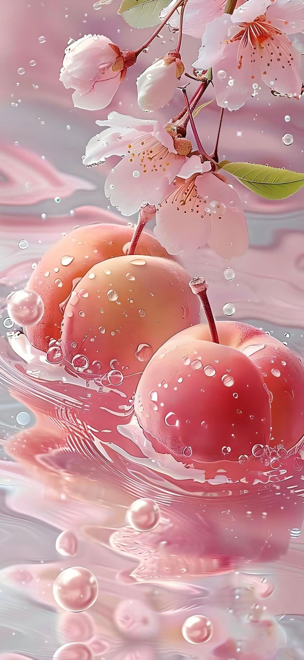 粉色水蜜桃水果摄影大片