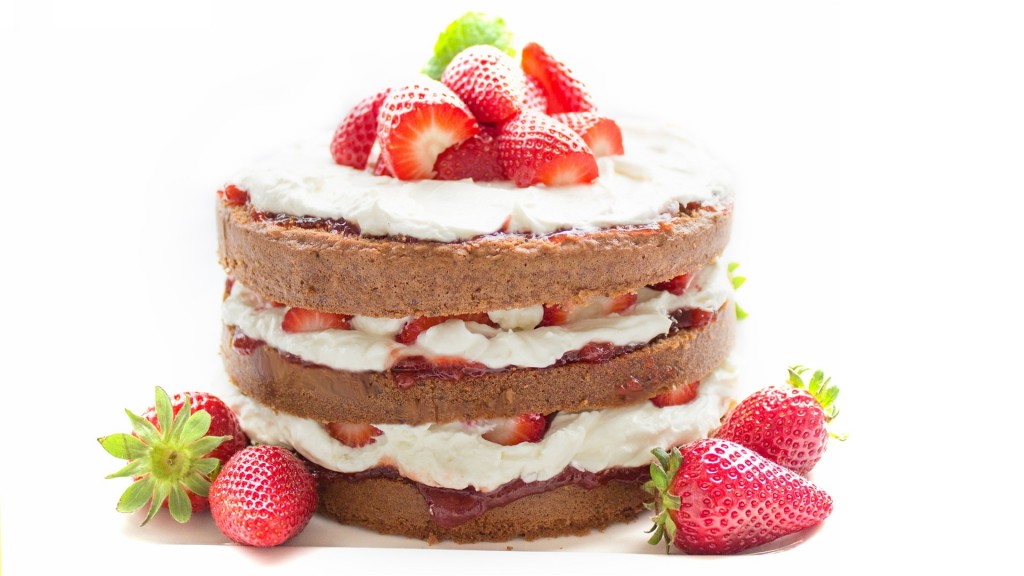精致香甜草莓蛋糕高清桌面壁纸