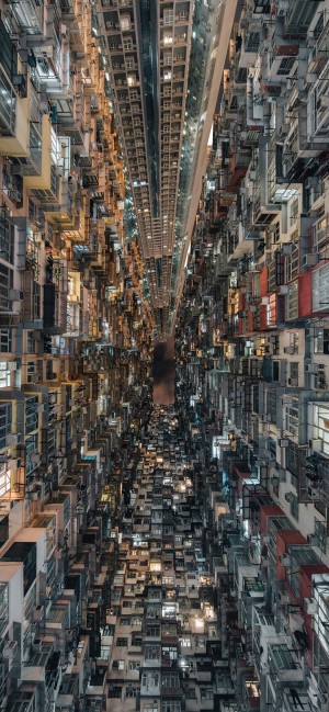 城市密集建筑风景手机壁纸