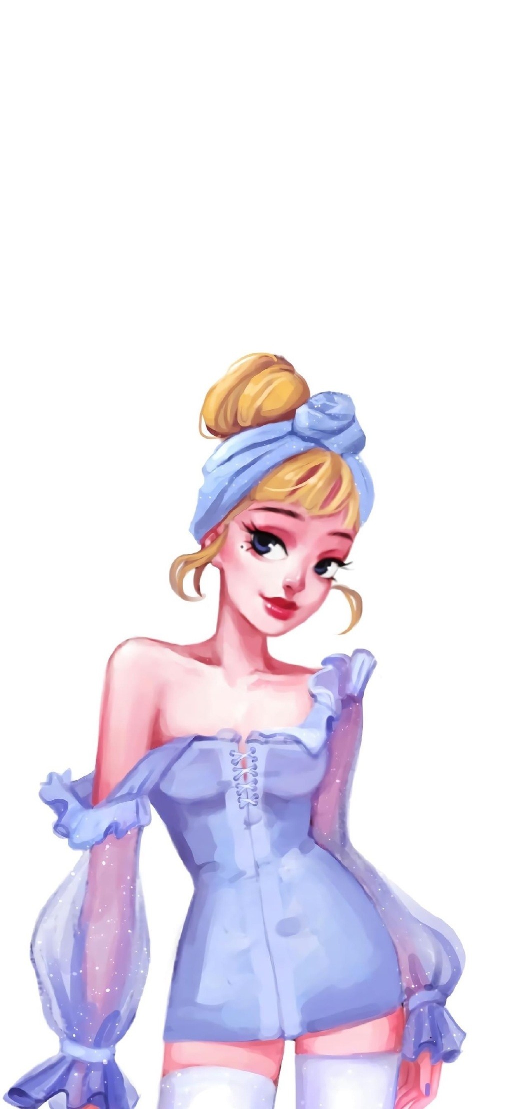 迪士尼公主手绘唯美插画手机壁纸
