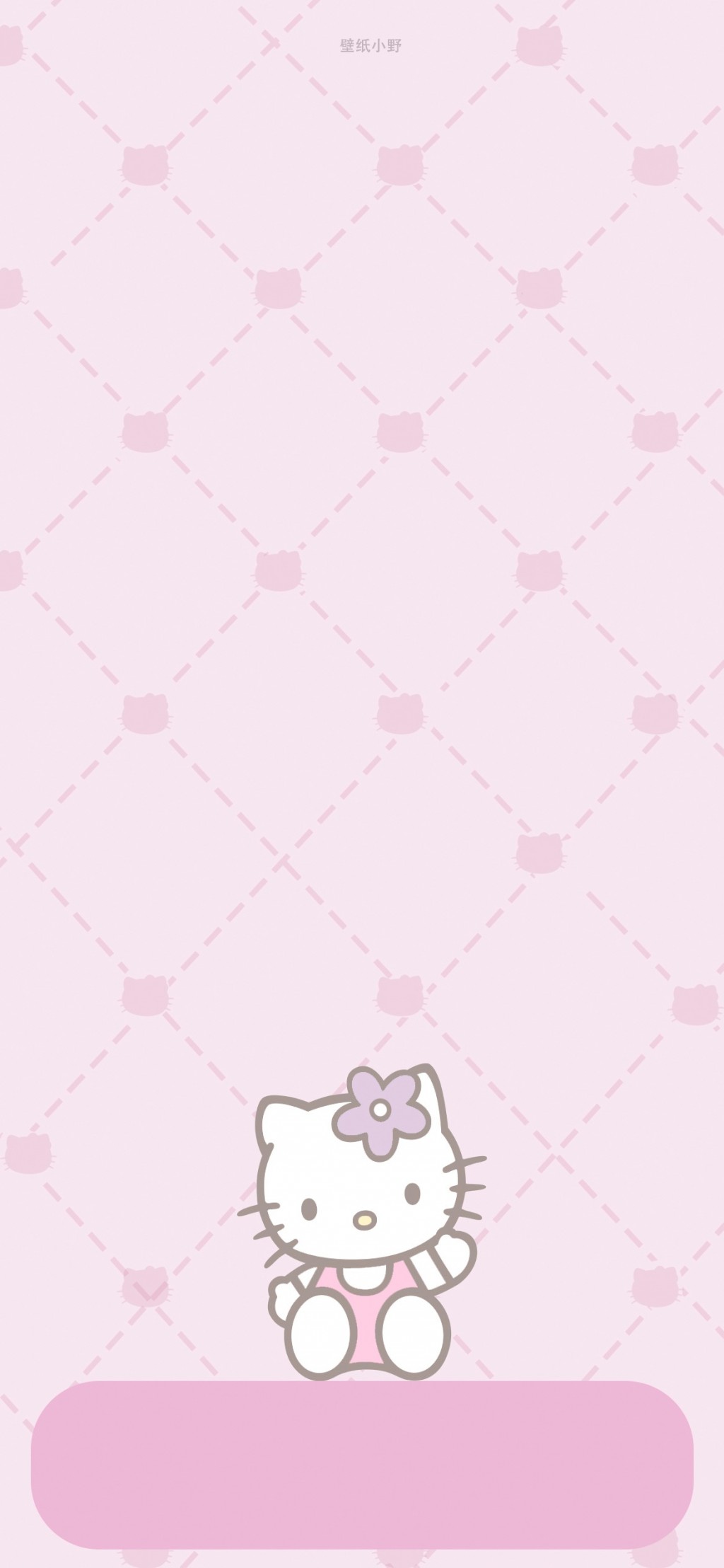 HelloKitty粉色可爱锁屏壁纸