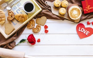 情人节浪漫早餐高清桌面壁纸