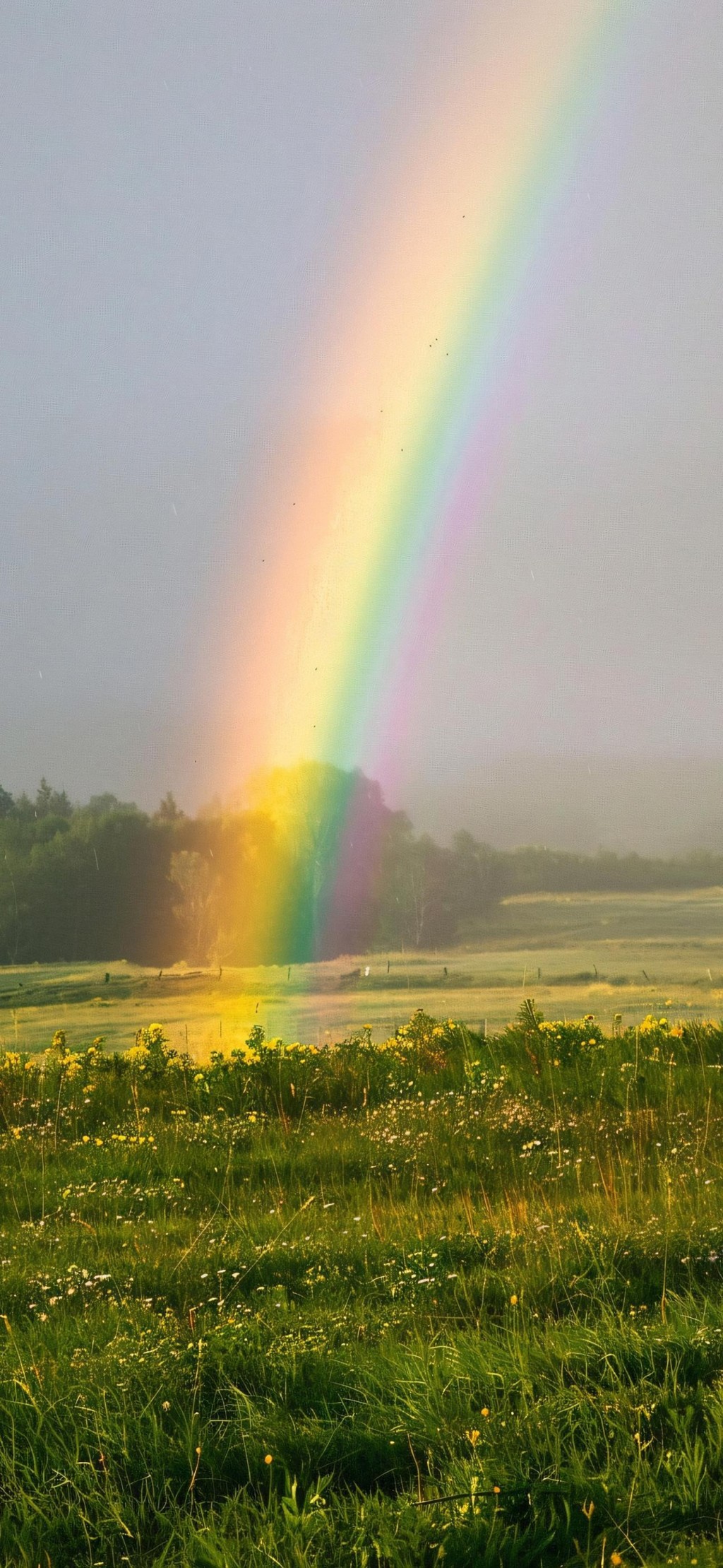 清新彩虹自然风景手机壁纸