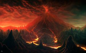 火山爆发的绝美景象