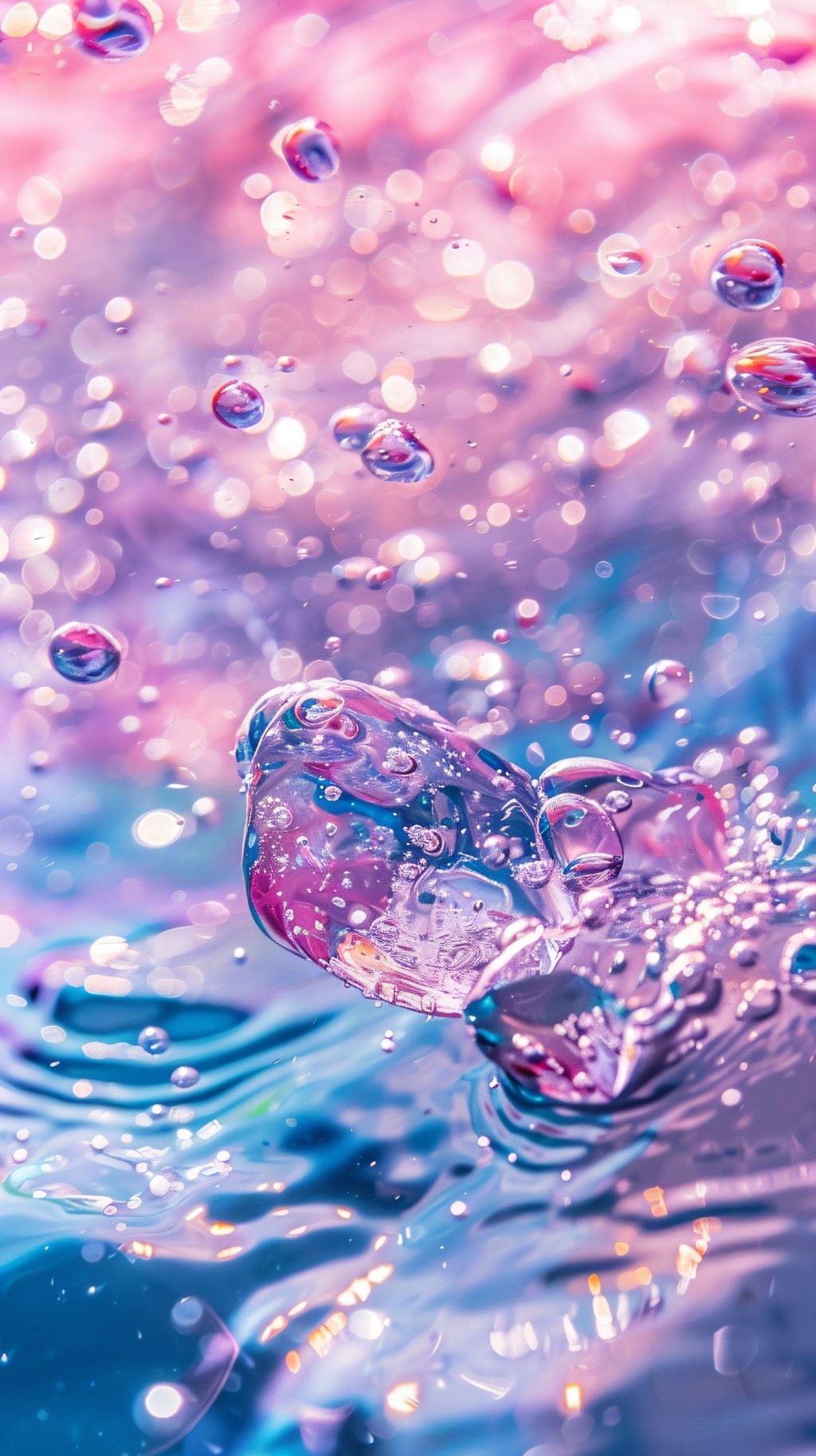 波光粼粼水中的宝石blingbling系列手机壁纸