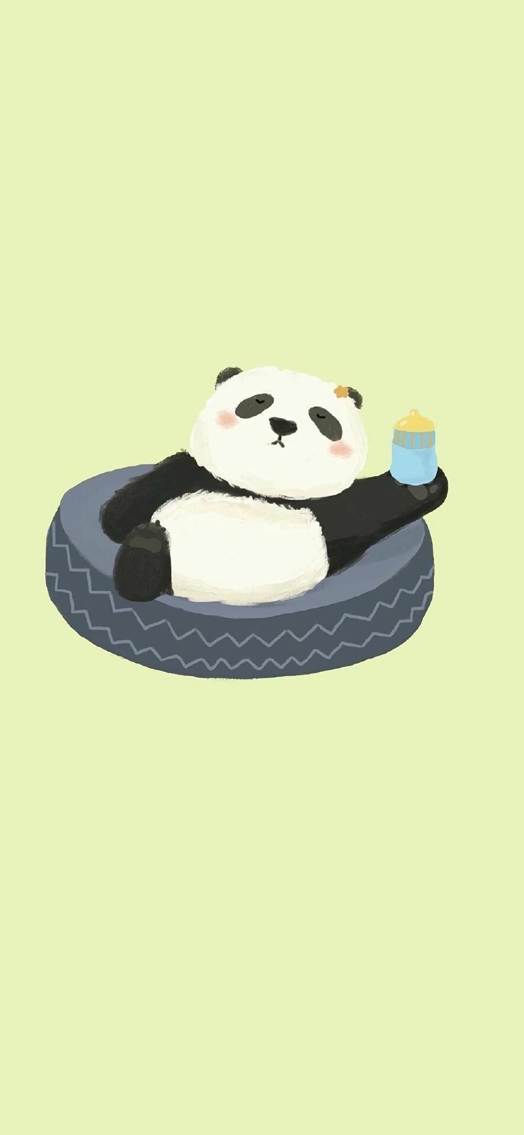 可爱国宝熊猫卡通手绘手机壁纸