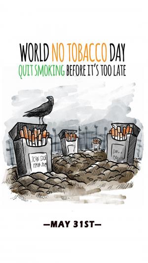 世界无烟日国外禁烟宣传海报