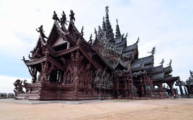 泰国芭堤雅真理寺风景图片
