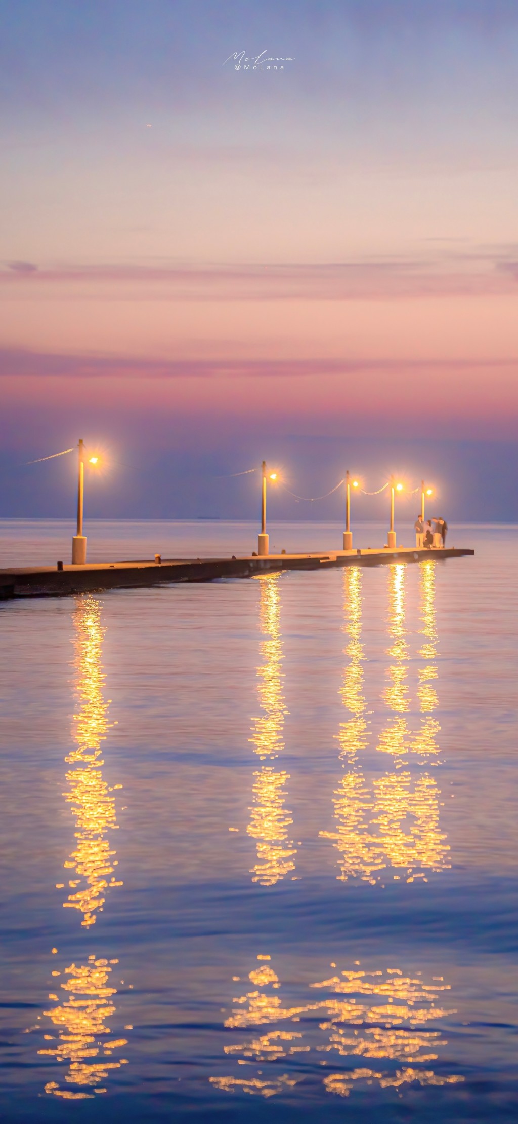 夕阳大海唯美横屏风景手机壁纸
