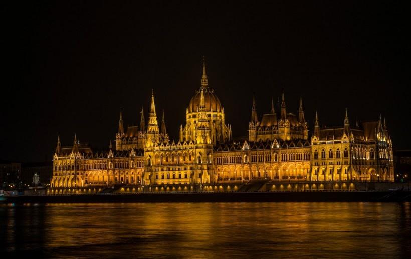 匈牙利首都布达佩斯夜景写真图片