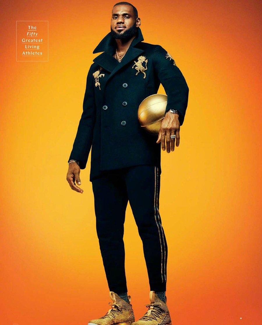篮球巨匠勒布朗·詹姆斯（LeBron James）亮相美国版《GQ》杂志十一月号封面