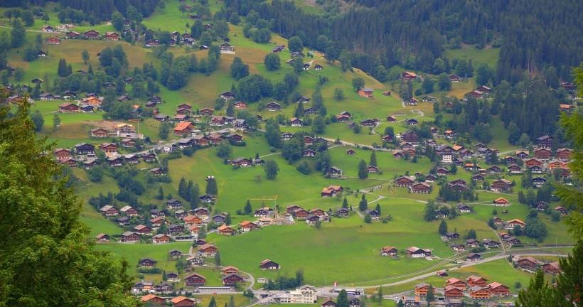 瑞士民居风景图片