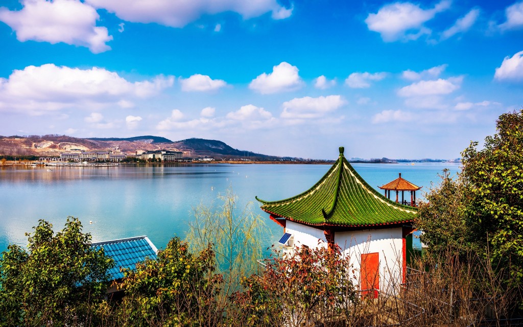 南京六合金牛湖风景图片