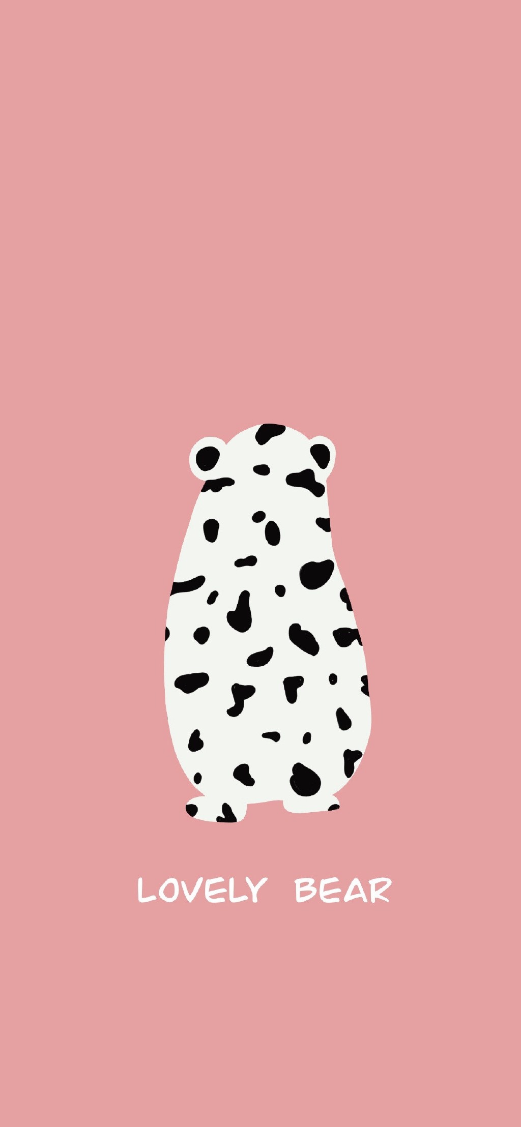 牛奶斑点纹动物剪影简约手机壁纸