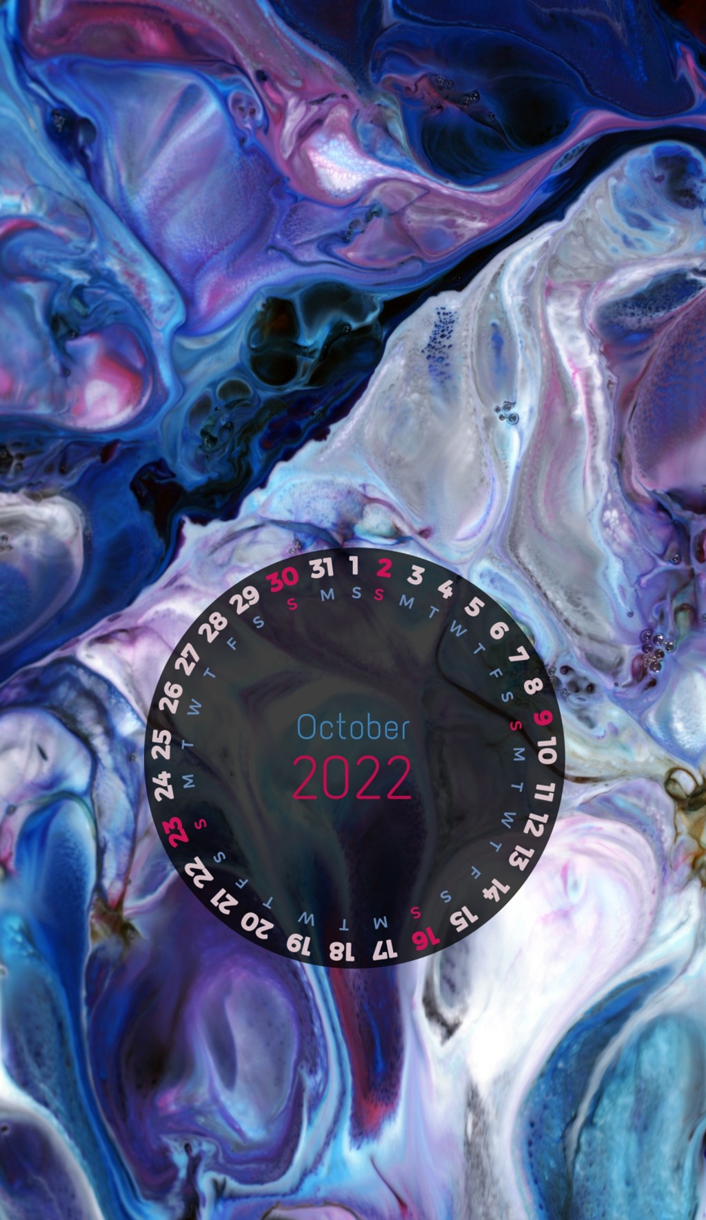 2022年10月多样风景日历手机壁纸