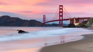 美国旧金山金门壮观大桥风景壁纸