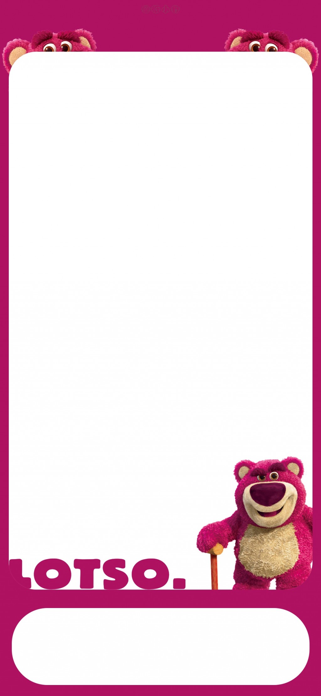 《玩具总动员3》草莓熊粉色可爱锁屏壁纸