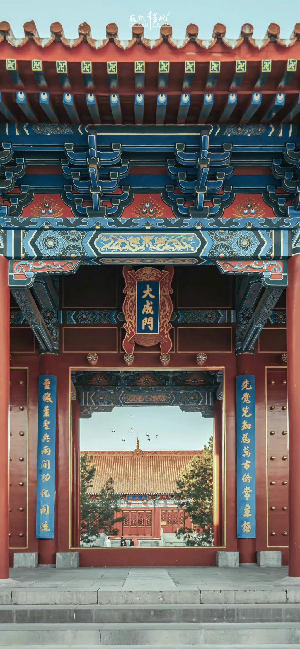 大明湖古建筑风景手机壁纸