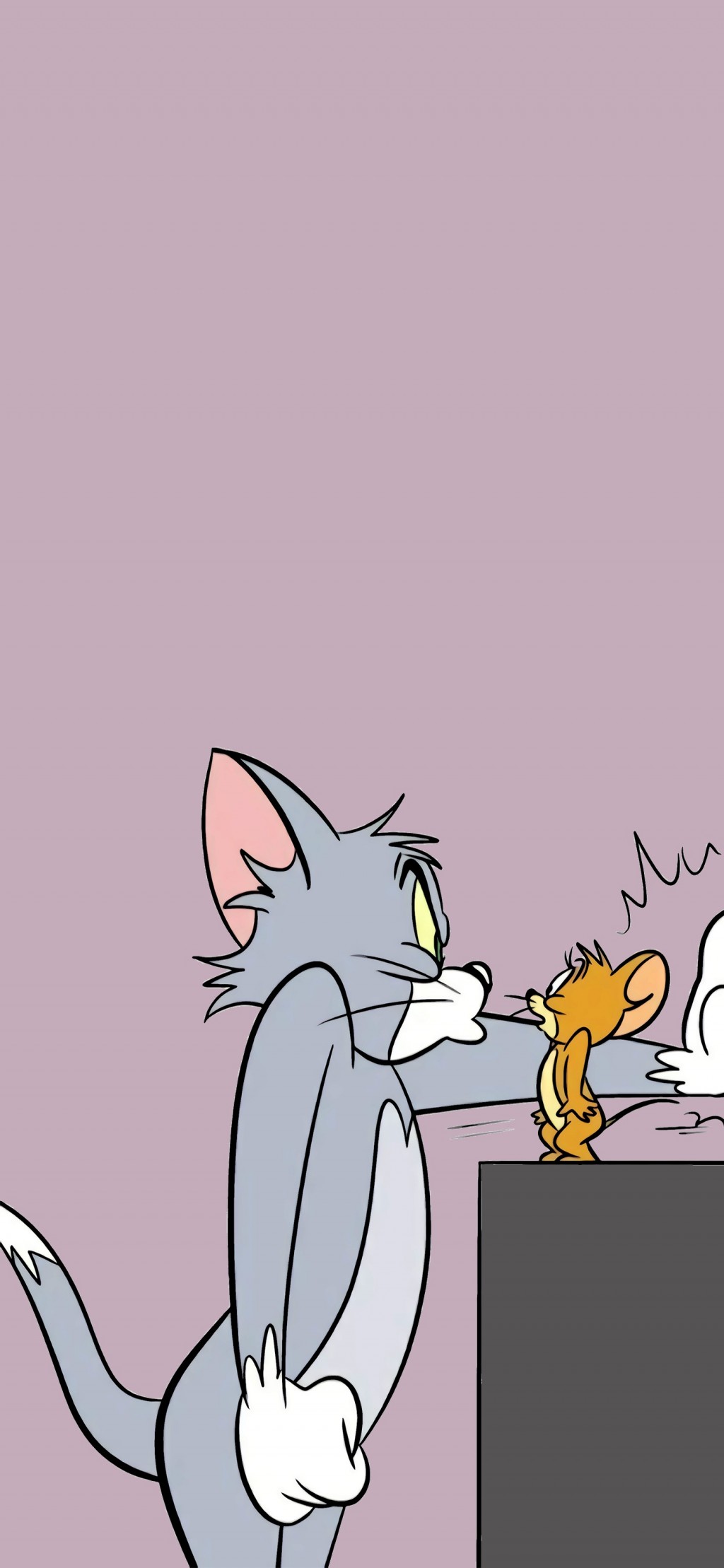 猫和老鼠可爱插画手机壁纸