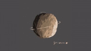 太阳系九大行星简易手绘插画