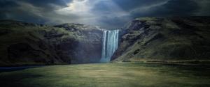 冰岛南部斯科加瀑布图片