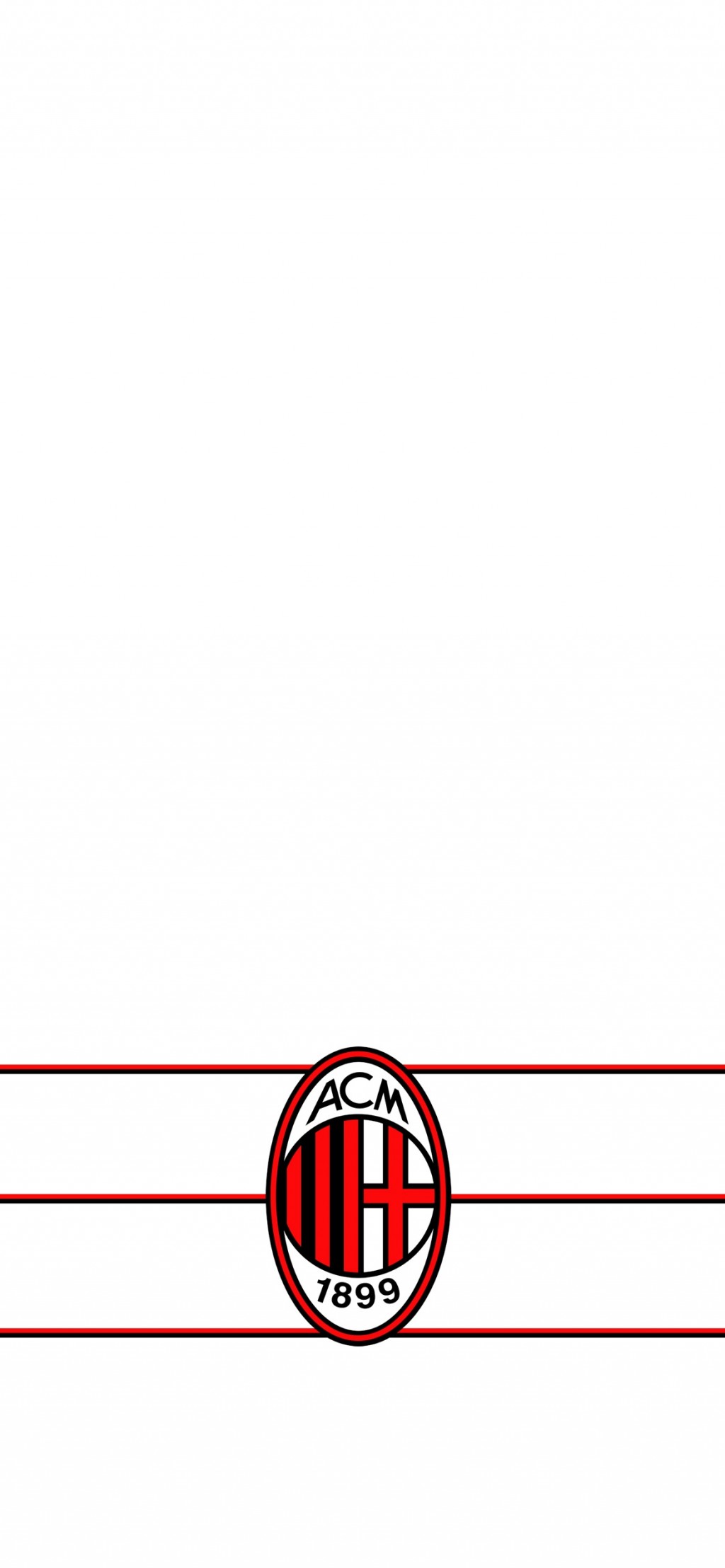 AC米兰足球俱乐部Logo简约手机壁纸