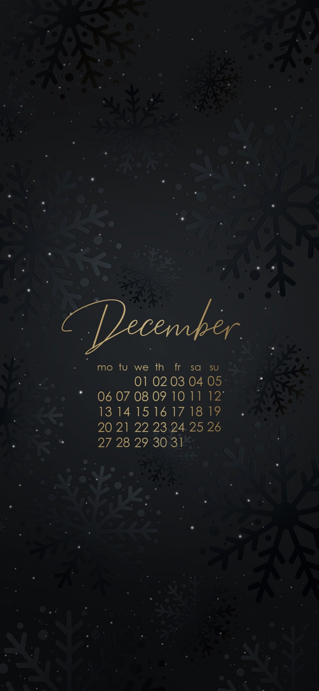 2021年12月圣诞节氛围日历高清手机壁纸
