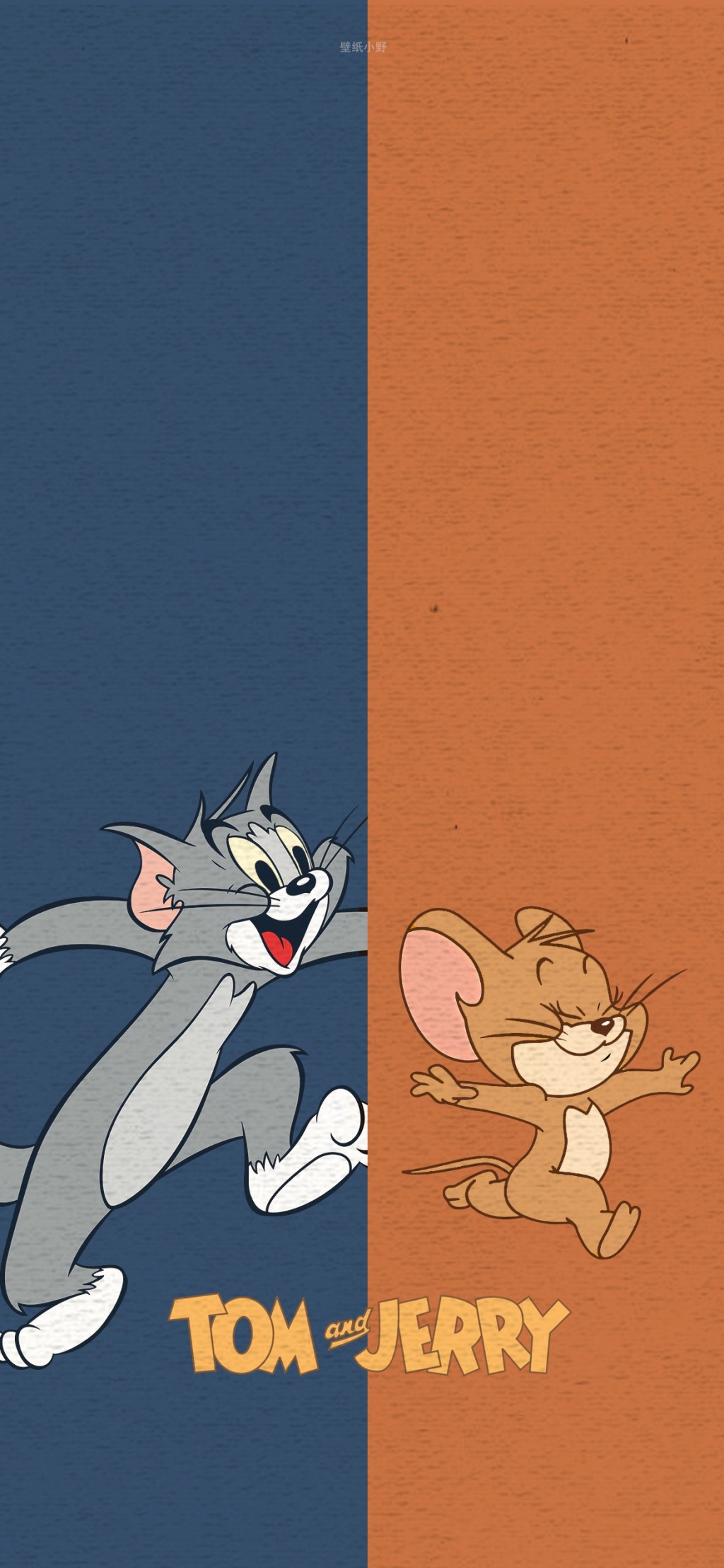 猫和老鼠俏皮卡通锁屏壁纸