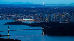 温哥华狮门大桥城市风景图片