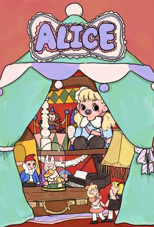 爱丽丝梦游仙境主题插画手机壁纸