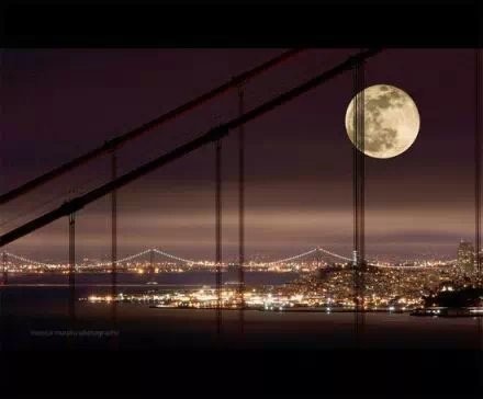 晚安月亮唯美意境图片